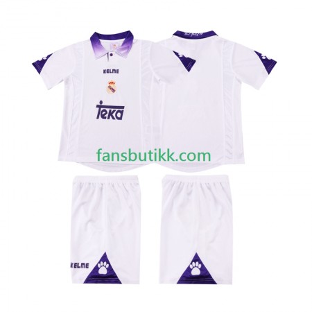 Fotballdrakt Real Madrid Barn Retro Hjemmetrøye 1997 1998 Kortermet